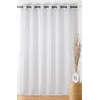 Image de LINDER - Voilage Bouclette - Finition  illets Couleur Canon de Fusil - Coloris Blanc Neige - 290x240cm - 100% Polyester - Collection Boucline