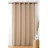 Image de LINDER - Voilage Bouclette - Finition  illets Couleur Canon de Fusil - Coloris Ficelle - 290x240cm - 100% Polyester - Collection Boucline