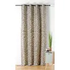 Image de LINDER - Rideau Tissus Upcyclé - Tissé et Teint en France - Rideau Style Tigré - Finition  illets Canon de Fusil - Coloris Beige Chamoix et Gris Chartreux - Dimensions 140x240cm - Collection Zulu