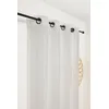 Image de Linder - Voilage Carreaux Alsaciens - Finition  illets Couleur Canon de Fusil - Coloris Blanc Linge - 145x260cm - 60% Polyester 40% Coton - Tissé et Teint en France - Collection Kelsch