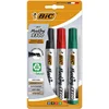 Image de Bic Marking 2300 ECOlutions Marqueurs Permanents à Pointe Moyenne Biseautée - Couleurs Assorties, Blister de 4 (Lot de 8)