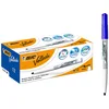 Image de BIC Velleda 1741 Feutres pour Tableau Blanc Effaçables à Sec, Pointe Conique Moyenne - Bleu, Boîte de 12