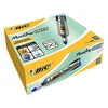 Image de Bic Onyx Marker 1482 Marqueur permanent Pointe ogive Corps métal Encre Bleue indélébile Lot de 12