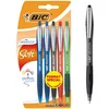 Image de BIC Atlantis Soft Stylos-Bille Rétractables Pointe Moyenne (1,0 mm) - Couleurs Assorties, Blister Format Spécial de 5