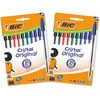 Image de BIC Cristal Original Stylos-Bille Pointe Moyenne (1,0 mm) - Parfait pour l'Ecole et au Bureau - Couleurs Assorties, Lot de 2 Pochettes de 10