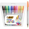 Image de BIC Cristal Multicolour Stylos-Bille Pointe Large (1,6 mm) - Écriture Vive et Colorée - Couleurs Assorties, Pochette de 15