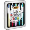 Image de BIC 4 Couleurs "My 4 Colours Box", Stylo à Bille Rétractable, Stylo 4 Couleurs, Pointe 1 mm, Boîte Métallique, Lot de 5