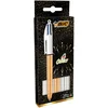 Image de BIC 4 Couleurs, Stylo 4 Couleurs, 2 Stylos Bille Dorés Texturés Effet Givré et 1 Stylo à Bille Argenté Effet Métallisé, Pointe Moyenne (1 mm), Lot de 3