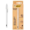 Image de BIC Stylo à bille rechargeable RECHARGEABLE CRISTAL en métal RE-NEW 1 MM NOIR AVEC 2 REFILL CHOISIR CARTOLERIE TITITITIANA