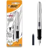 Image de BIC Xpen - Stylo-Plume Rechargeable fourni avec une Cartouche d’Encre Bleue - Corps Chromé, Blister de 1