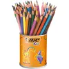 Image de BIC Kids Evolution ECOlutions Crayons de Couleur Enfant, Parfait pour l'Ecole - Couleurs Assorties, Pot à Crayons x60