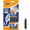 Image de BIC Cartouches d'Encre Courtes Standard pour Stylos-Plume - Bleu Effaçable, Blister de 24 (Lot de 2)