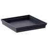 Image de EDA Soucoupe carrée TOSCANE Gris anthracite 32,6 cm Pour s s 13627, 13628, 13635 et 13639 Dim. 32,6 x 32,6 x 4,9 cm