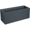 Image de EDA Jardinière VOLCANIA Gris anthracite Double paroi - avec zone de rétention d'eau Dim. 99,5 x 39,5 x 43,5 cm - Volume 98 L