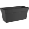 Image de EDA - Muret Toscane 80 cm - Jardinière à roulettes - Volume 74 L - avec Réserve d'eau et Grille Filtrante + Goulotte d'Arrosage - 79 x 35 x H. 39 cm - Gris Anthracite