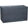 Image de EDA - Muret Volcania 116 L - Décor Imitation Pierre - Utilisable à l'Intérieur et à l'Extérieur - Zone de Rétention d'eau pour Limiter l'Arrosage - 99,5 x 39,5 x 60 cm - Gris Anthracite