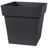Image de EDA TOSCANE Pot de fleurs carré, Gris anthracite, 32 cm, Dimensions : 32 x 32 x 32 cm, Volume : 22 L
