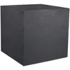Image de EDA - Pot Carré 50 cm Volcania 57 L - Décor Imitation Pierre - Double Paroi - Zone de Rétention d'eau - 49,5 x 49,5 x 49,5 cm - Gris Anthracite