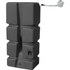 Image de EDA - Récupérateur d'eau RÉCUP'ECO 310 L - Décor Tressé - Kit Collecteur Filtrant Inclus + Robinet - Gris Anthracite