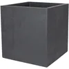 Image de EDA - Pot Carré 40 cm Basalt - 31 L - Décor Imitation Béton - Utilisable à l'Intérieur et à l'Extérieur - Zone de Rétention d'eau pour Limiter l'Arrosage - 39,5 x 39,5 x H. 43,5 cm - Gris Anthracite