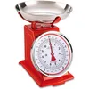 Image de TERRAILLON - TRAD 500 - Balance de cuisine Vintage mécanique, Grand cadran, Grand bol 1L inclus, Tare manuelle, Capacité 5 Kg, Graduation 20 g, Finition Inox, Rouge