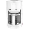 Image de Terraillon - DIAMANT BLANC - Cafetière filtre Electrique, Verseuse verre, 980W, Capacité 1,25L, Maintien au chaud, Indicateur de niveau d'eau, Fonction anti-goutte, Base reliefée effet Diamant Blanc