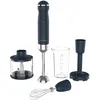 Image de TERRAILLON - NEW MOON- Mixeur plongeant Electrique, Lames Inox, Fonction Turbo, 1000W, VItesse variable, Gobelet doseur, fouet inox, Hachoir 600 ml, Presse purée, Corps Inox peint, Bleu