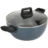 Image de Sitram 715448 Faitout Aluminium recyclé RAVIVE Ø 26 cm H 11 cm Revêtement intérieur Whitford Xylan 2 couches sans PFOA - Coloris Bleu - Avec couvercle vapeur en verre - Tous feux dont induction