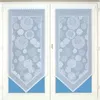 Image de Homemaison - Paire de Petits Voilages en Pointe Et à Dentelle - 100% Polyester - Effet Ajouré Impressions Fleuries - Passants à Passe Tringle - Prêts à Poser - 60 x 120 cm - Blanc