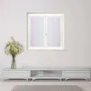 Image de Atout Ciel Paire de Voilages Brodés Feuilles, avec Passe-Tringle prêts à Poser, 2X 60x160cm, Blanc/Blanc