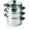 Image de Beka Polo Cuiseur Vapeur Inox 18/10 - 20 cm - 2,8 L - 2 Paniers Vapeur - Couvercle en Verre - Compatible Induction