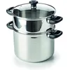 Image de Beka Polo - Couscoussier Inox 18/10 - 24 cm - Panier Vapeur Inclus - Couvercle en Verre - Tous Feux Compatible Induction, Gris