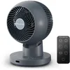 Image de Rowenta Turbo Silence Compact 3D Desk Ventilateur de table, Silencieux 21 dB, Rafraîchissement intense 5,5 m/s, Oscillation 3D automatique, 12 vitesses & 3 modes, Télécommande, QV2540F1