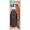 Image de OPINEL - N°08 Champignon Manche Chêne & Étui Outdoor Brun - Couteau OPINEL Brosse Poil de Sanglier - Couteau Champignons en Acier Manche Bois - Coffret OPINEL Couteau de Poche Lame Inox 8 cm