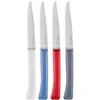 Image de Opinel - Coffret 4 Couteaux de Table Bon Appétit+ Primo - Lame Denture Velours INOX - Manche Confort - Fabrication Française - Bleu, Rouge, Nuage, Anthracite