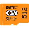 Image de EMTEC - Carte Mémoire microSD 512GB - Augmentez la Mémoire de Vos Consoles, Smartphones et Tablettes - Plus de Stockage de Jeux et Vidéos - ECMSDM512GXCU3G - Collection Gaming - Orange