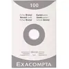 Image de Exacompta - Réf. 13202E - Étui de 100 fiches bristol quadrillées 5x5 non perforées - format 100 x 150 mm - compatibles avec imprimante jet d'encre, laser et photocopieur - couleur blanc