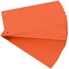Image de Exacompta - Réf. 13465B - Paquet de 100 fiches intercalaires horizontales unies perforées Forever - séparateur pour classeur ou classeur à levier - sous film - format 105 x 240 mm - couleur orange