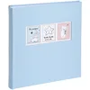 Image de Exacompta - Réf. 16545E - Album photos livre SWEET - 300 photos - 60 pages blanches - format 29 x 32 cm - couverture en papier teinté bleu clair - fenêtre de personnalisation
