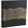 Image de Exacompta - Réf. 16981E - Album photos à spirales ARAMY - 360 photos - 60 pages noires - format 32 x 32 cm - couverture papier effet textile noir - marquage or - certifié FSC®