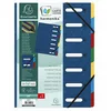 Image de Exacompta - Réf. 55072E - 1 trieur HARMONIKA - avec élastiques et fenêtres découpées- couverture en carte lustrée - dos extensible - 7 compartiments - pour A4 - dim 24,5 x 32 cm - couleur bleu