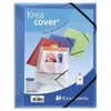 Image de Exacompta - Réf. 55182E - 1 chemise à élastiques Kreacover - pochette 3 rabats - en polypropylène translucide - dimensions 24 x 32 cm pour documents au format A4 - couleur bleu