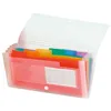Image de Exacompta - Réf. 55398E - 1 trieur valisette midi Crystal - couverture et intérieur en PP - dos extensible - fermeture par bouton poussoir - 7 compartiments - dim 26x14 cm - couleur cristal