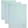 Image de Exacompta - Réf. 88460E - 1 Protège-documents Aquarel - 40 pochettes cristal lisse - 80 vues - pour A4 - dim 24 x 32 cm - couverture en polypro semi-rigide - 5 couleurs pastels aléatoires (Lot de 3)