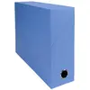 Image de Exacompta - Réf. 89522E - 1 Boîte transfert en papier toilé - Dos 90 mm - Avec un oeillet en métal - Pour format A4 - Dimensions 25,5 x 34 x 9 cm - Couleur bleu clair - Livrée montée