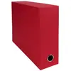 Image de Exacompta - Réf. 89525E - 1 Boîte transfert en papier toilé - Dos 90 mm - Avec un oeillet en métal - Pour format A4 - Dimensions 25,5 x 34 x 9 cm - Couleur rouge - Livrée montée