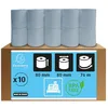 Image de Exacompta - Réf. 43924E - Lot de 10 bobines pour balance - largeur 80 mm x diamètre 60 mm - mandrin 12 mm - Safe Contact longue conservation sans Phénol - Métrage (+/-2m) : 44 m