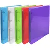 Image de Exacompta - Réf. 51298E - Carton de 20 classeurs semi-rigide PP Crystal - 4 anneaux ronds diamètre 30 mm - Dos 40 mm - Dimensions extérieures : 32 x 26,8 cm - Format à classer A4 Maxi - Assortis
