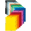 Image de EXACOMPTA Lot de 50 Chemises 3 rabats elastique Carte lustrée 5/10e 400g, Couleurs assorties aléatoire
