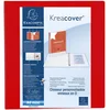 Image de EXACOMPTA Classeur personnalisable Kreacover A4 Maxi 4 Ax Diam 60mm Dos 86 mm Rouge
